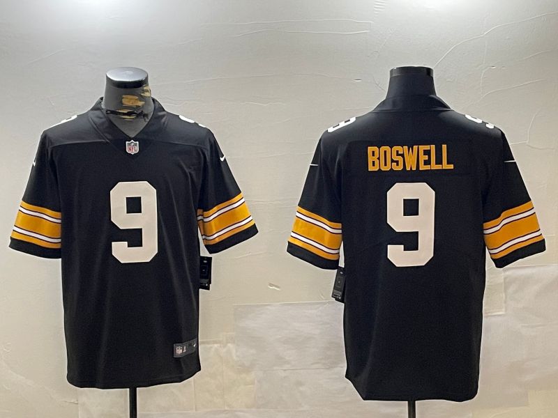 Men Pittsburgh Steelers #9 Boswell Black 2024 Nike Limited NFL Jersey style 1->pittsburgh steelers->NFL Jersey